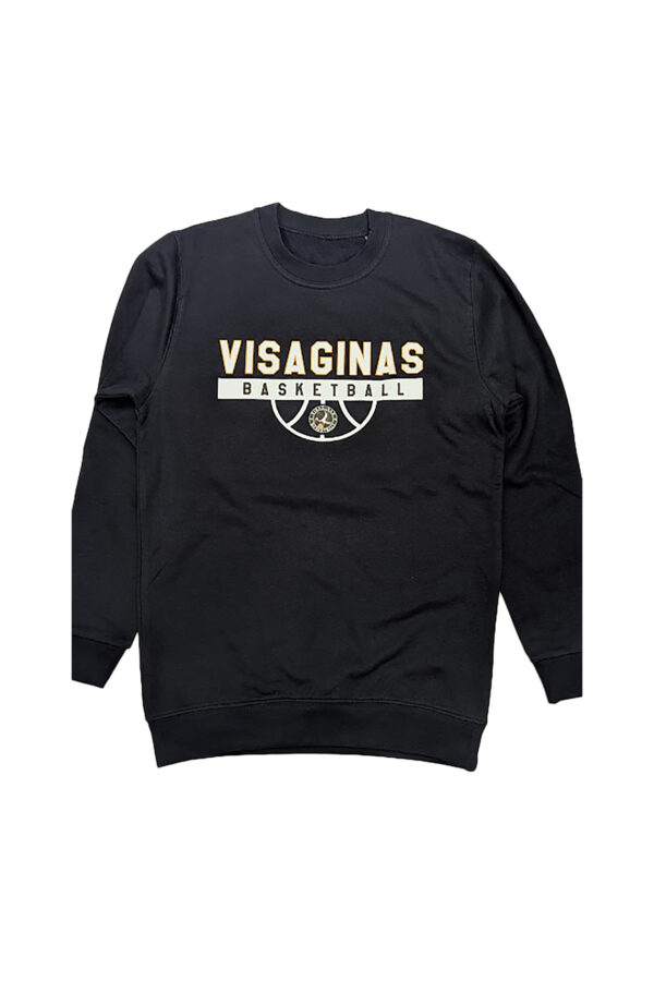 Džemperis „Visaginas Basketball“ su krepšinio kamuoliu (juodas) - Image 2